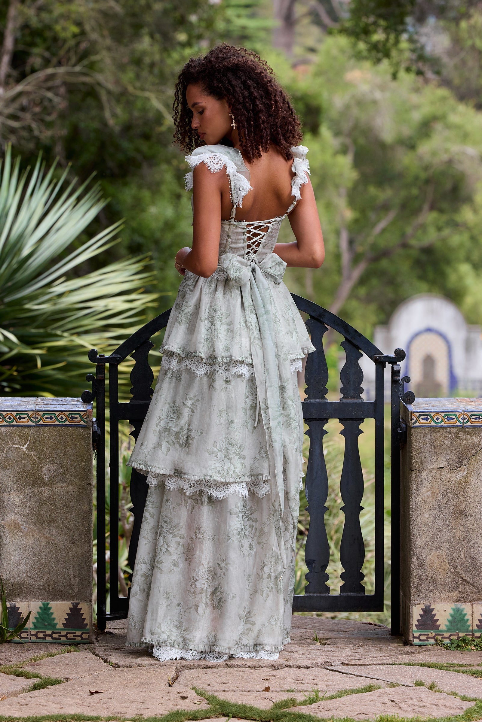 Seraphina Lace Gown – Sage Bloom