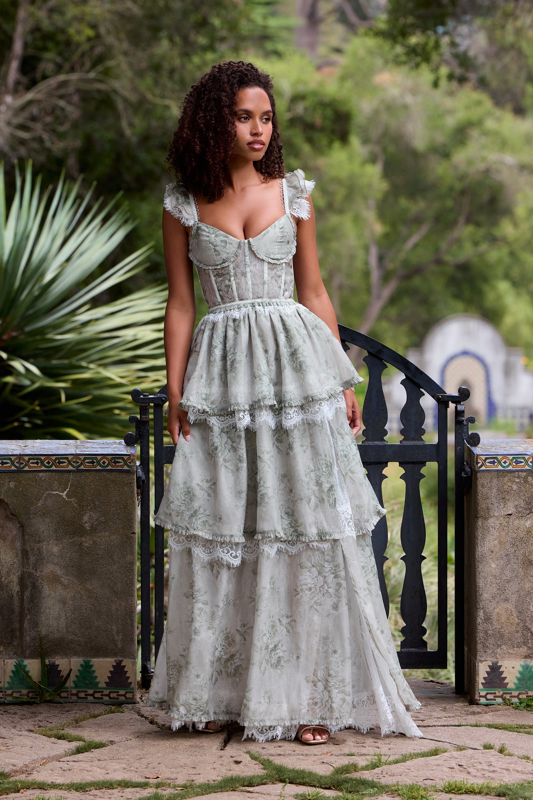 Seraphina Lace Gown – Sage Bloom