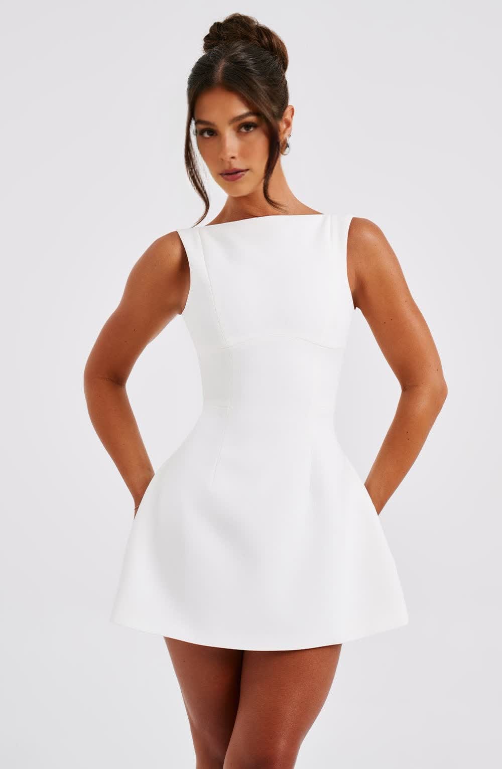 Solvienne™ Mini Dress - Ivory