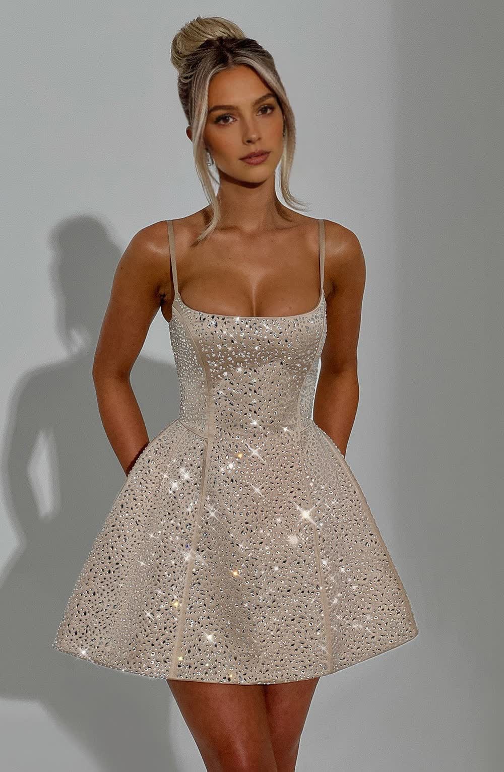 Vespera™ Mini Dress - Champagne