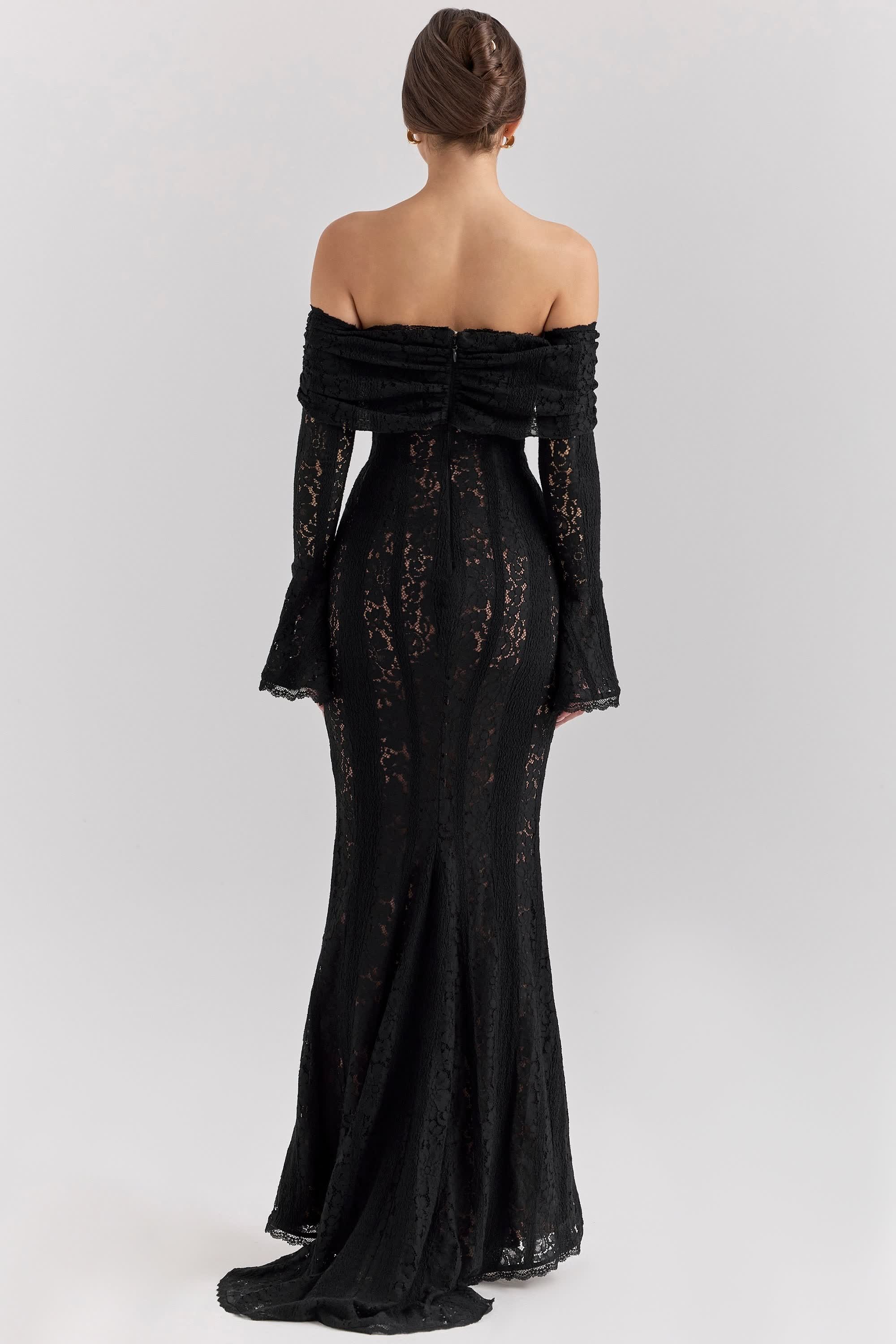 Celestia™ Off-Shoulder Lace Maxi Dress