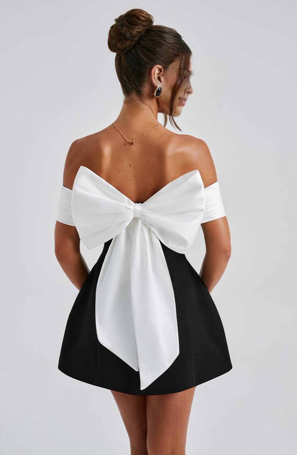 Zerelle™ Mini Dress - Black/White