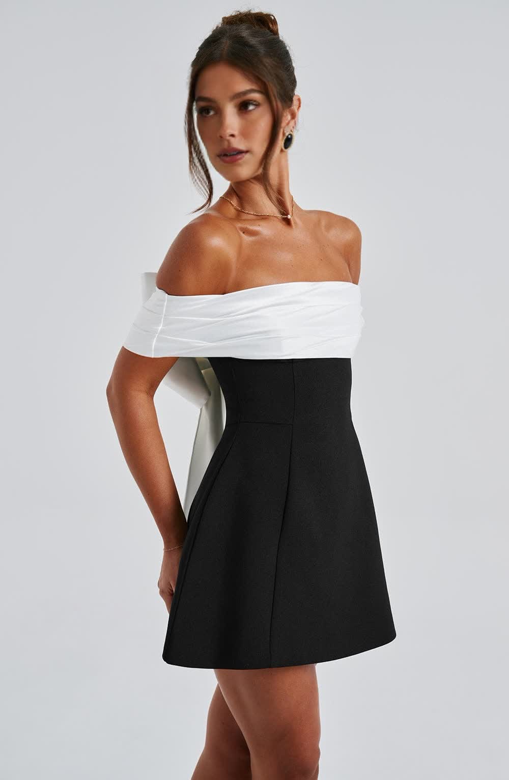 Zerelle™ Mini Dress - Black/White