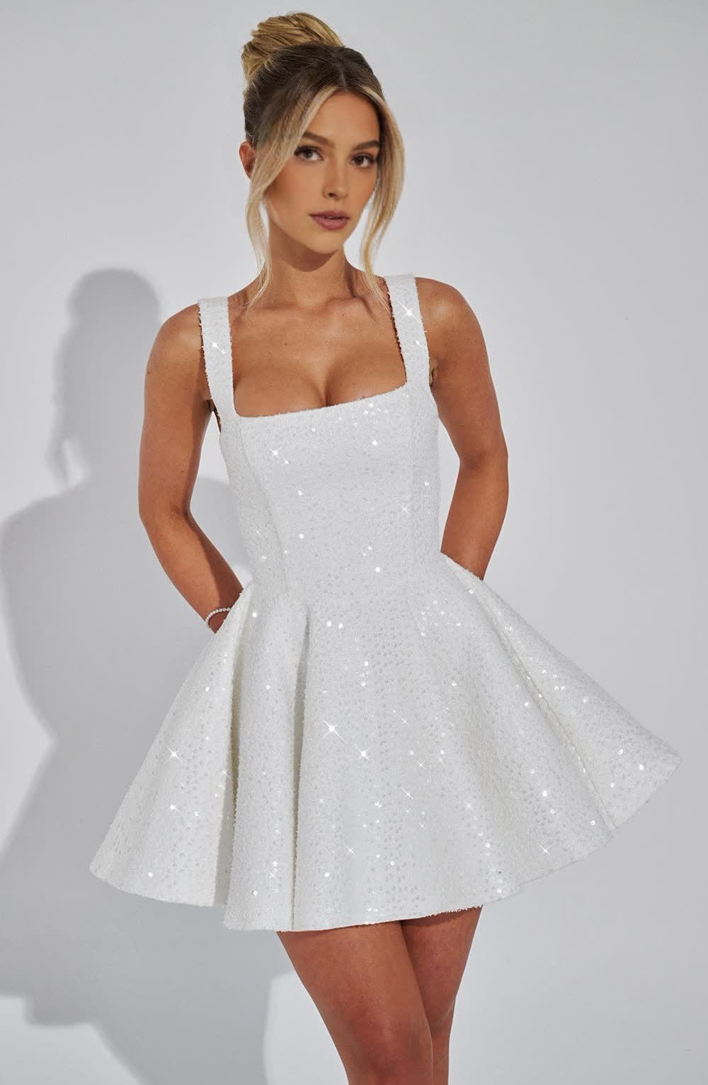 Solvienne™ Mini Dress - Ivory