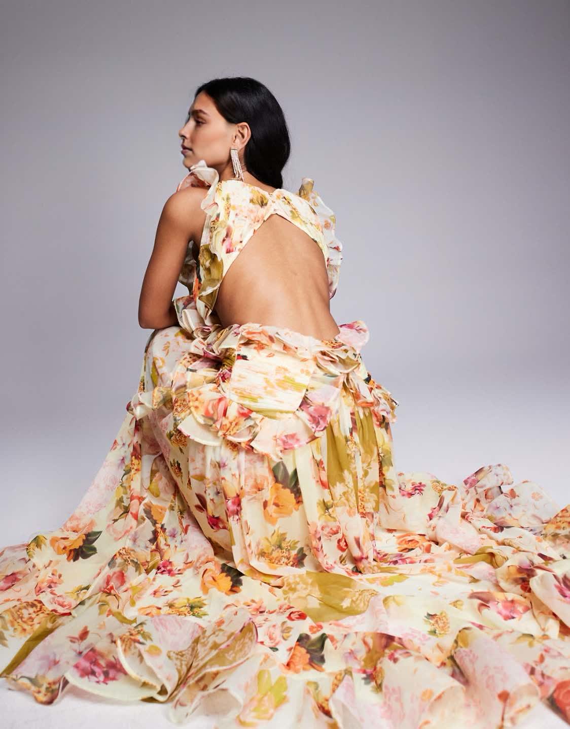 Fleur d'Or™ – Luxe Maxi Dress
