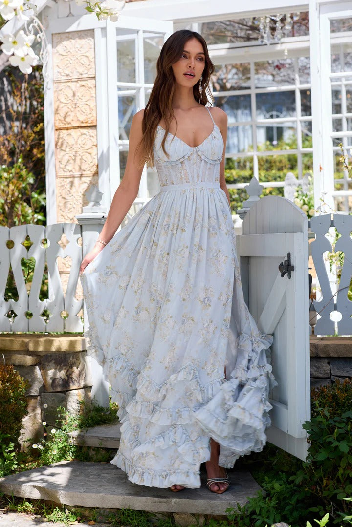 Carmen™ – Victorian Blue Roses Dress
