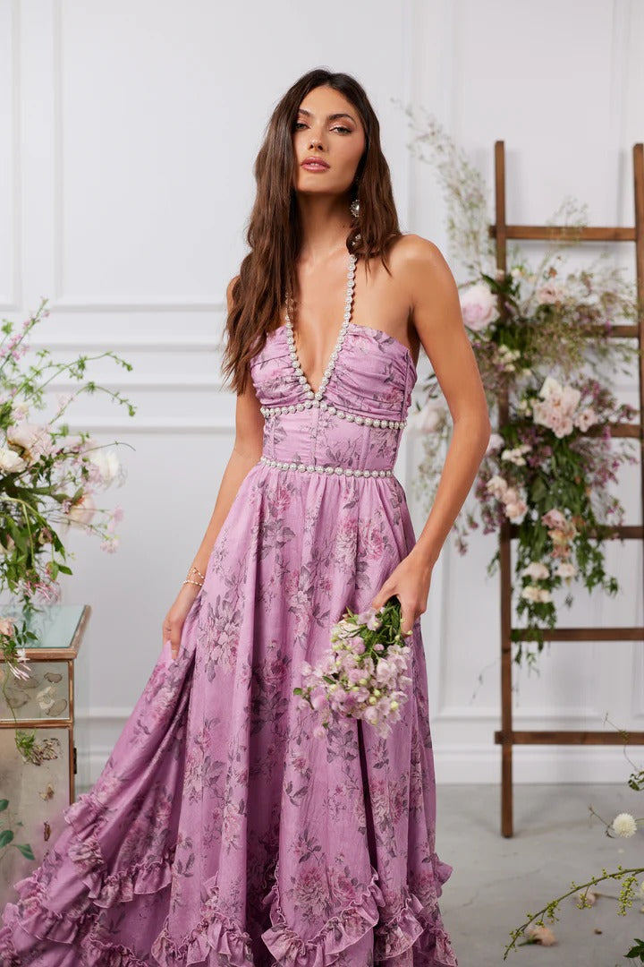 Scarlette™ – Lilac Tapestry Rose Dress
