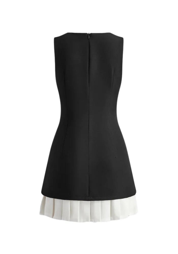 Women's Sleeveless Pleated Mini Dress
