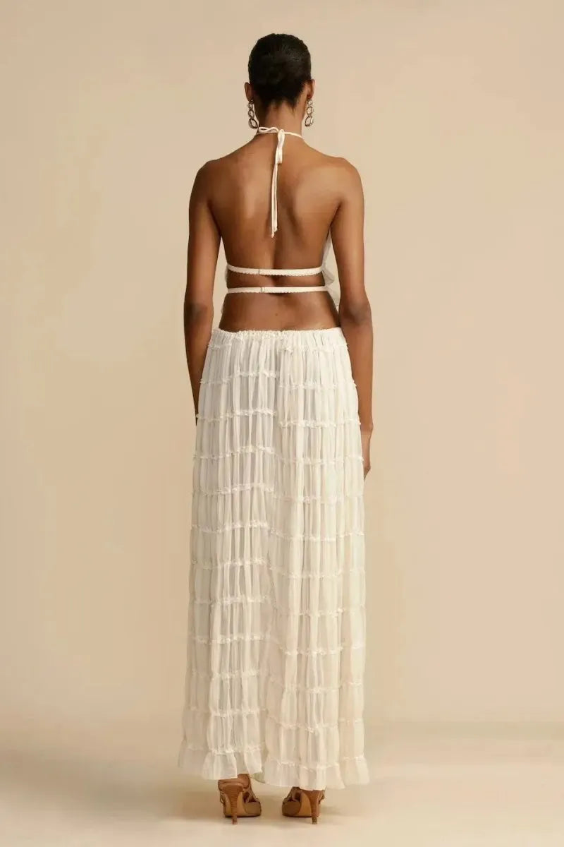 Aloura™ Backless Two-Piece Set - White