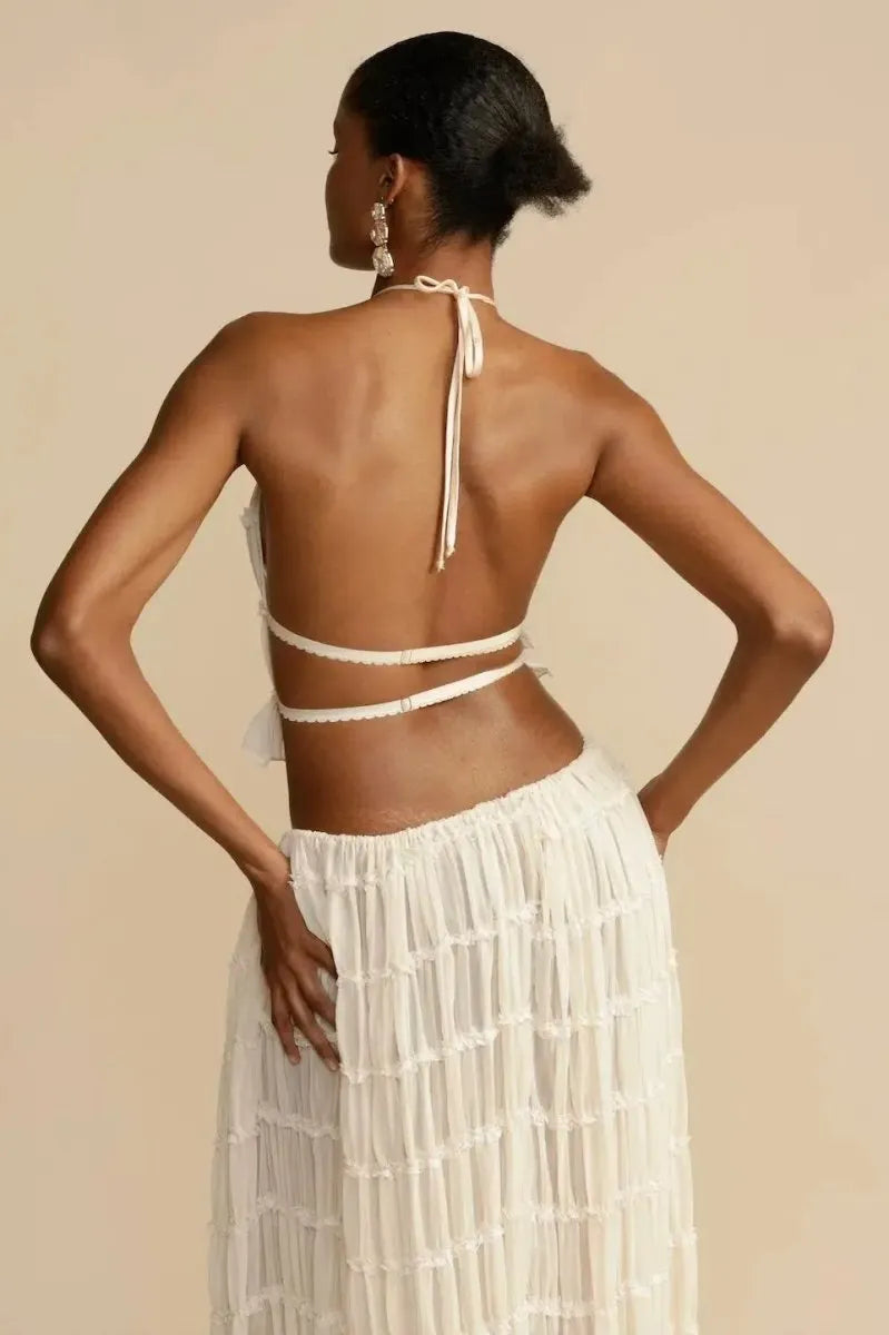 Aloura™ Backless Two-Piece Set - White