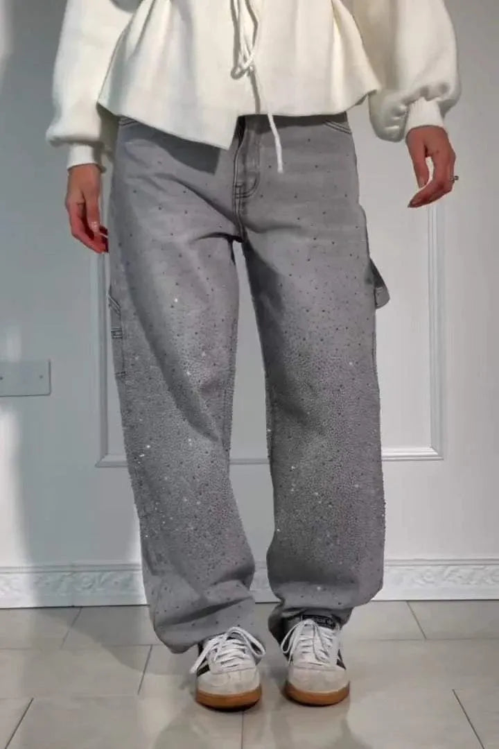 Lunara™ – Casual Rhinestone Jeans
