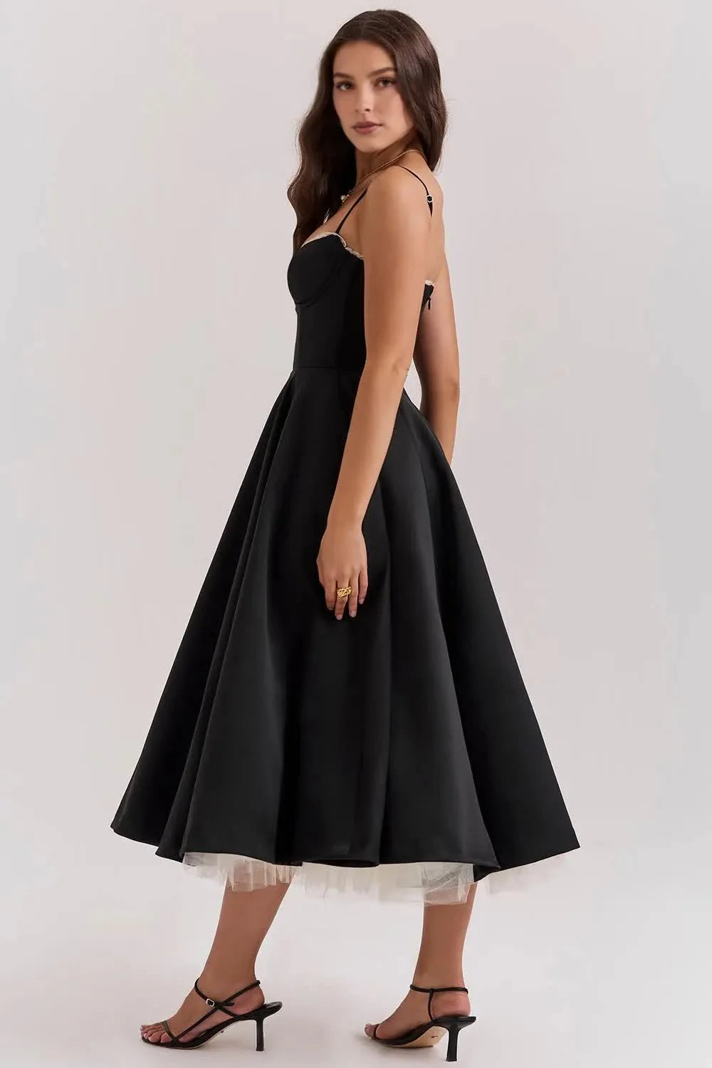 ELOVIA™ MIDI DRESS - BLACK