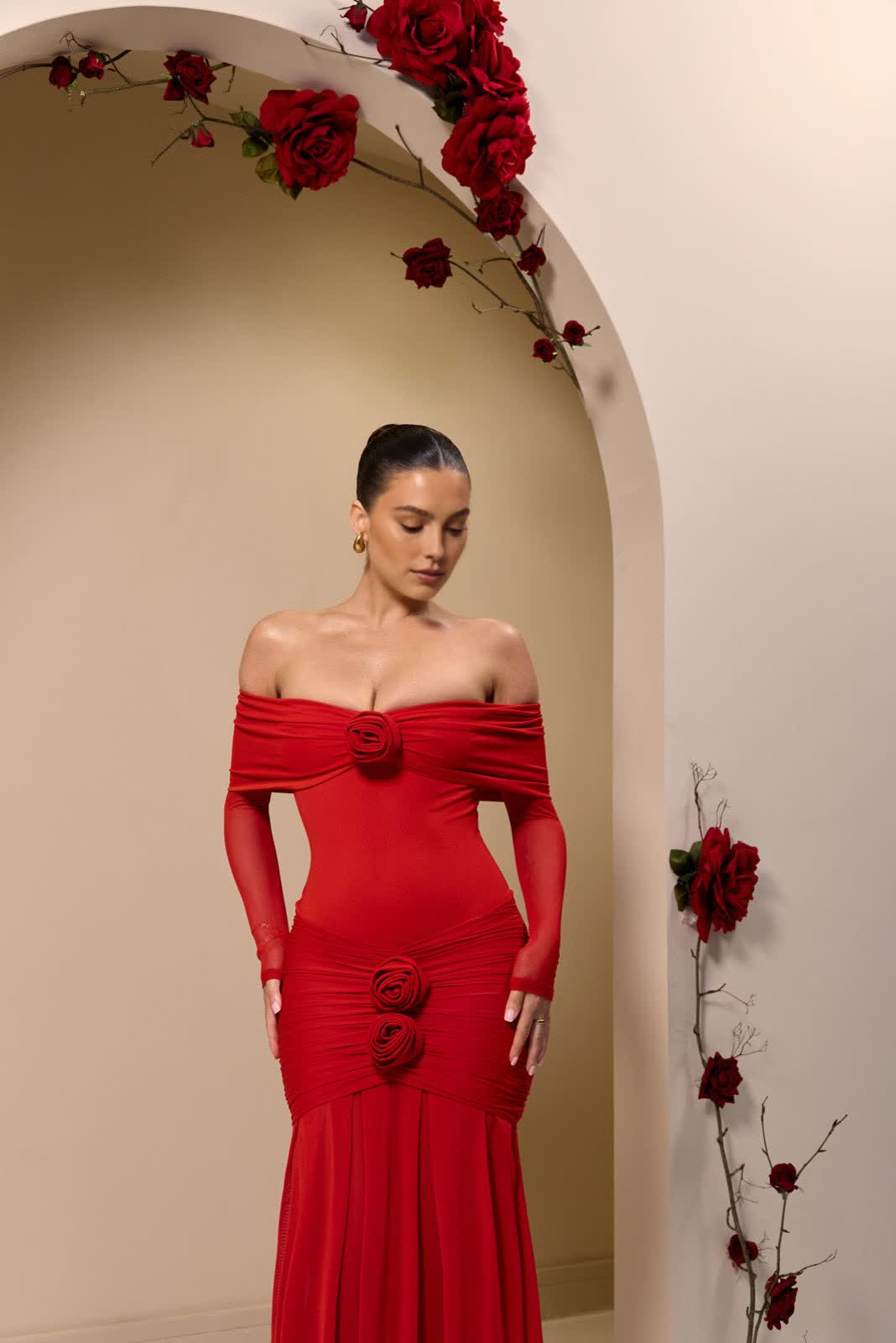 Vivara Rouge Maxi Gown | RED
