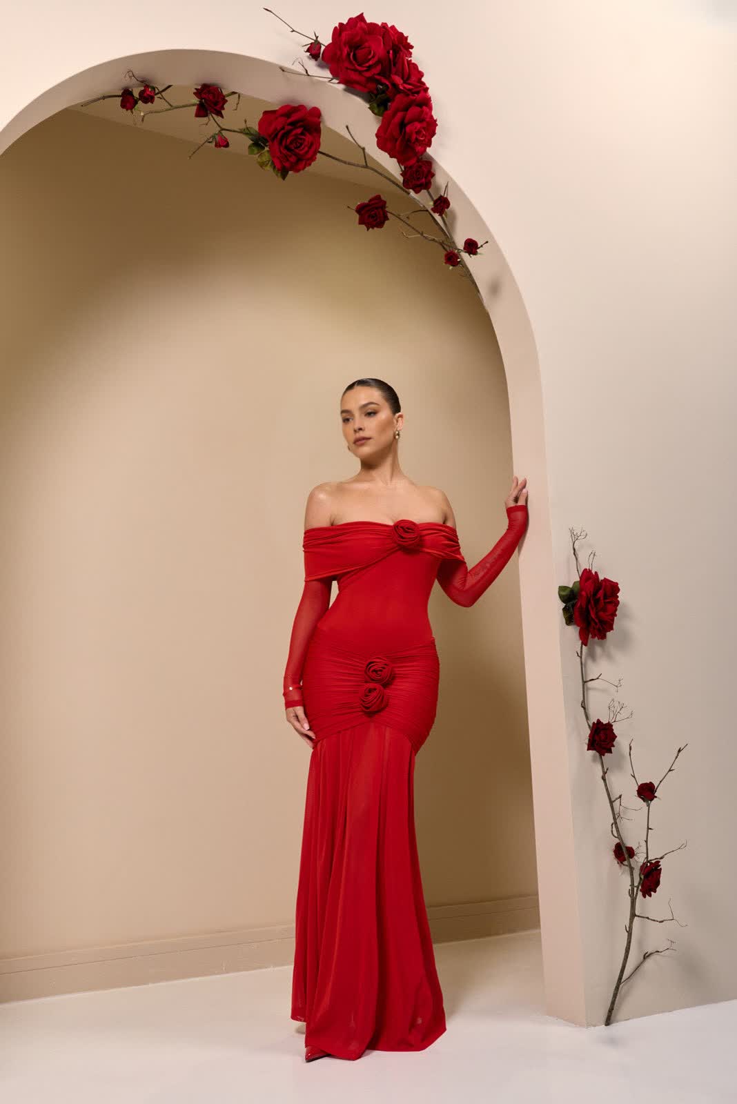 Vivara Rouge Maxi Gown | RED