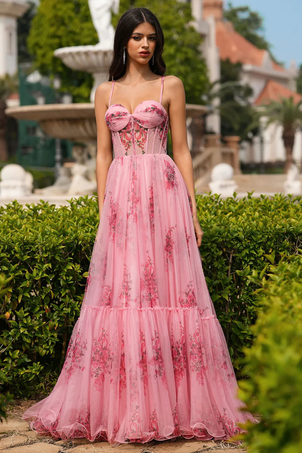 Évofloré™ Corset Maxi Dress - Pink
