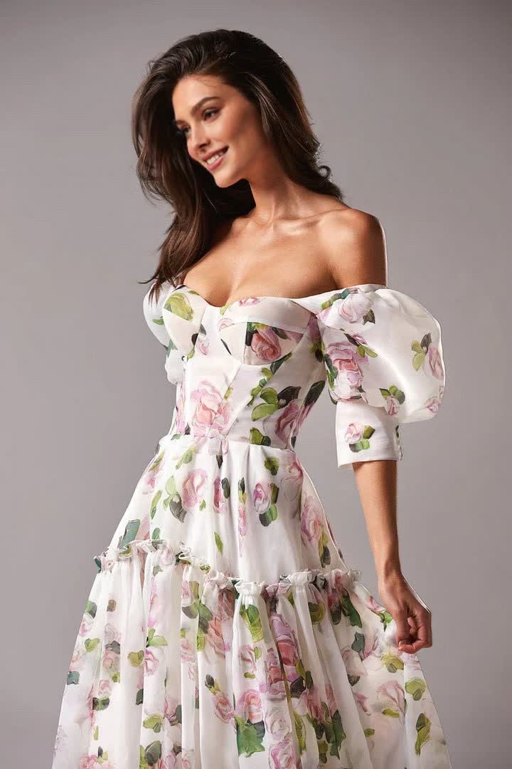 Fleur de Pommier™ Off-Shoulder Dress