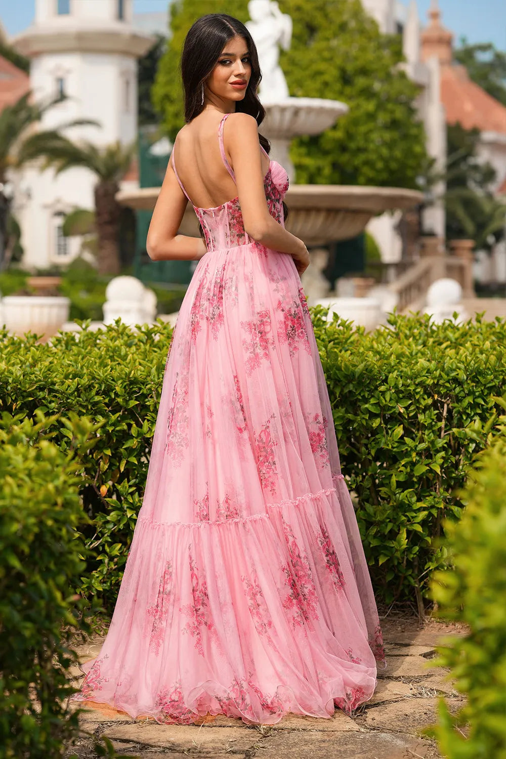 Évofloré™ Corset Maxi Dress - Pink