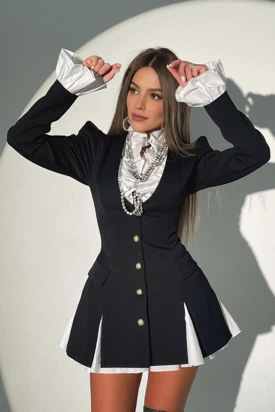 Evanna™ Ruffle Mini Shirt Dress