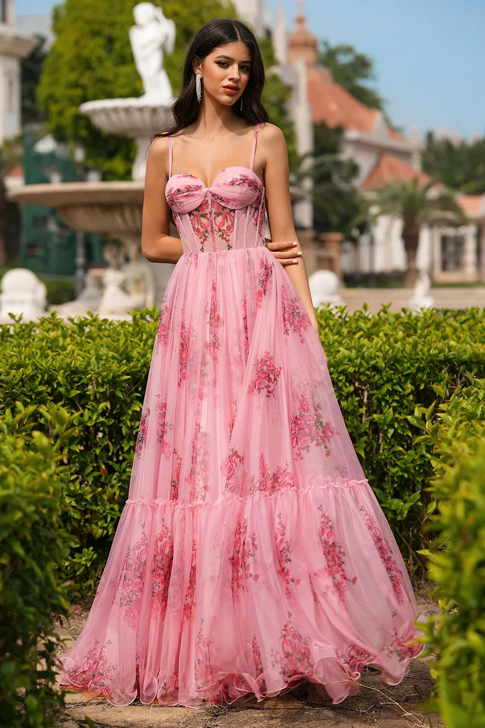 Évofloré™ Corset Maxi Dress - Pink