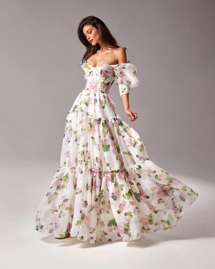 Fleur de Pommier™ Off-Shoulder Dress