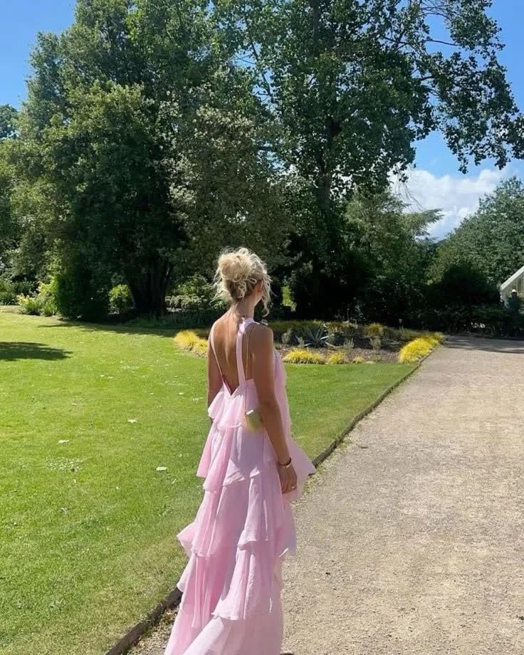 Summer Ruffle Flower Maxi Dress