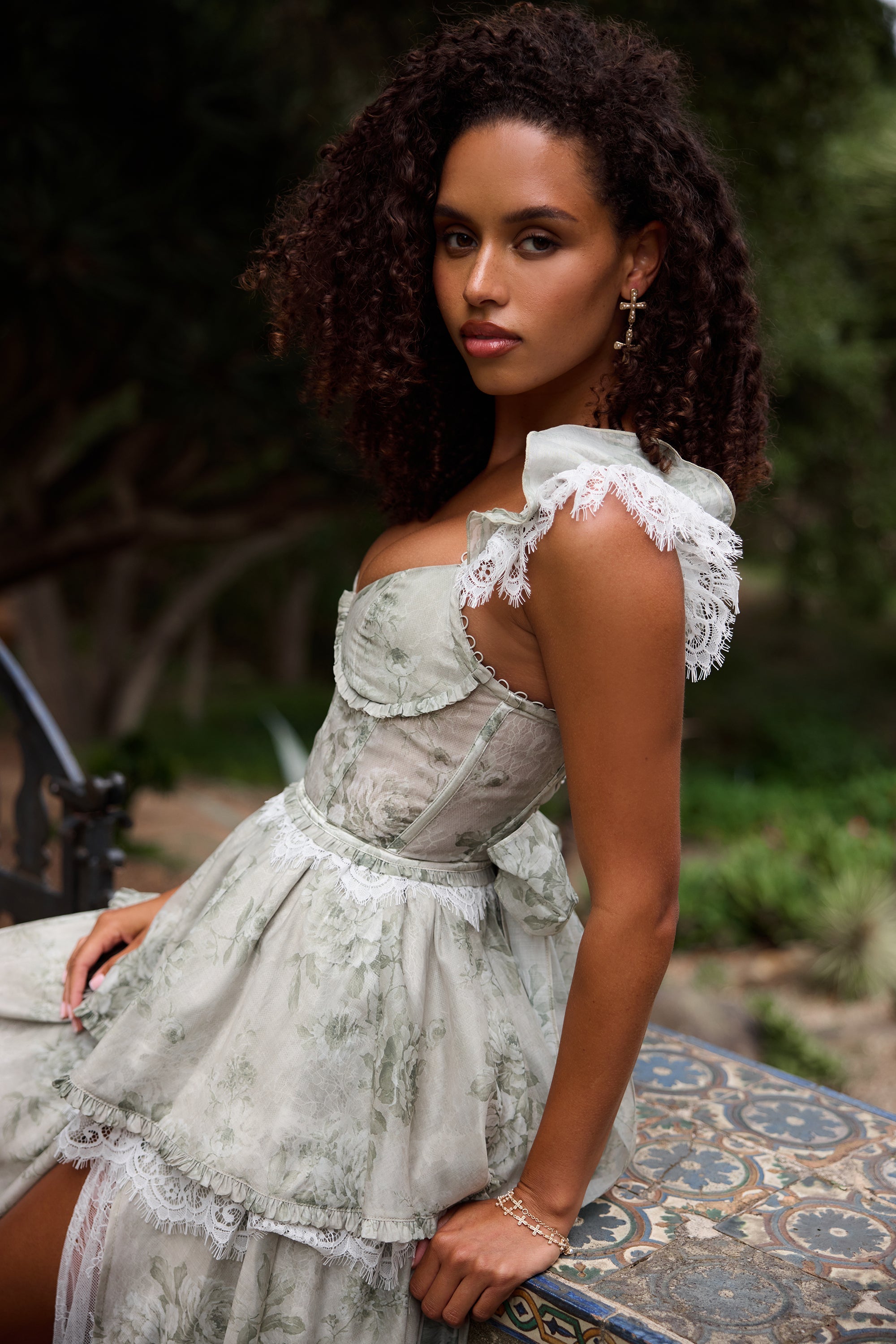 Seraphina Lace Gown – Sage Bloom