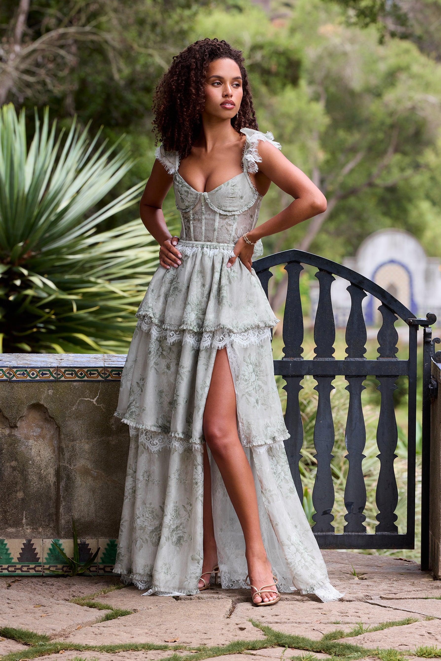 Seraphina Lace Gown – Sage Bloom