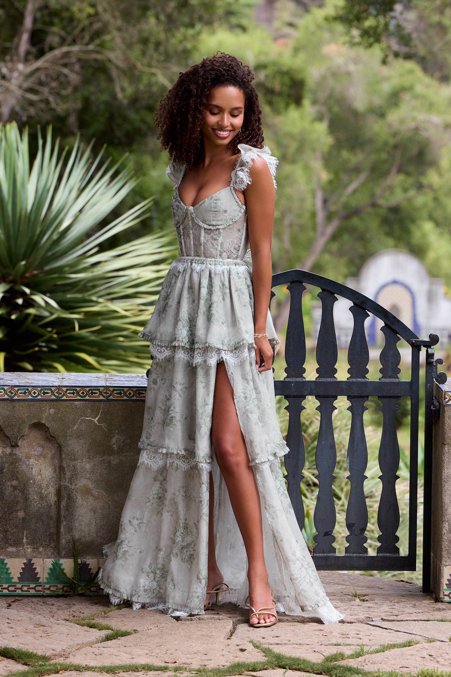 Seraphina Lace Gown – Sage Bloom