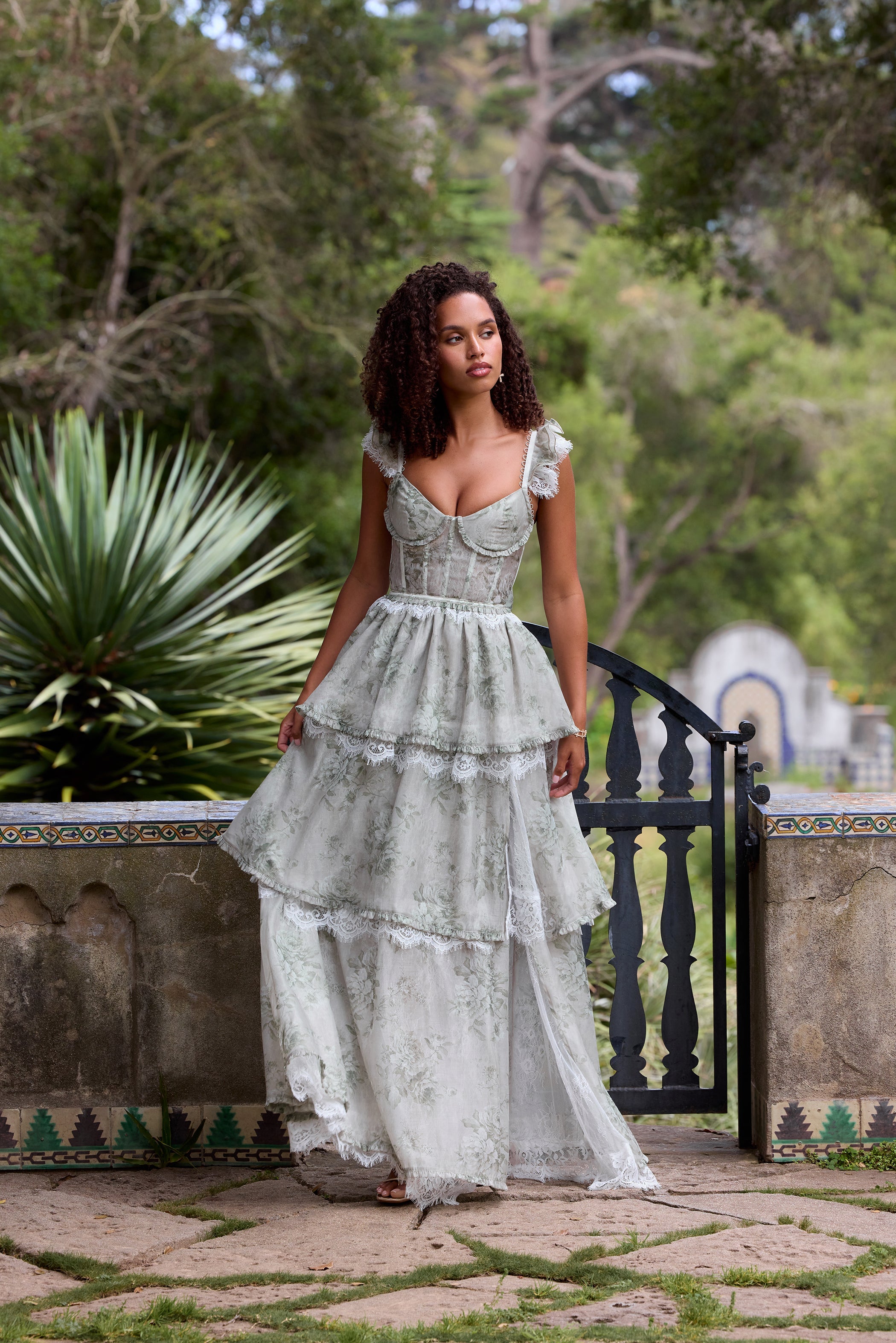 Seraphina Lace Gown – Sage Bloom