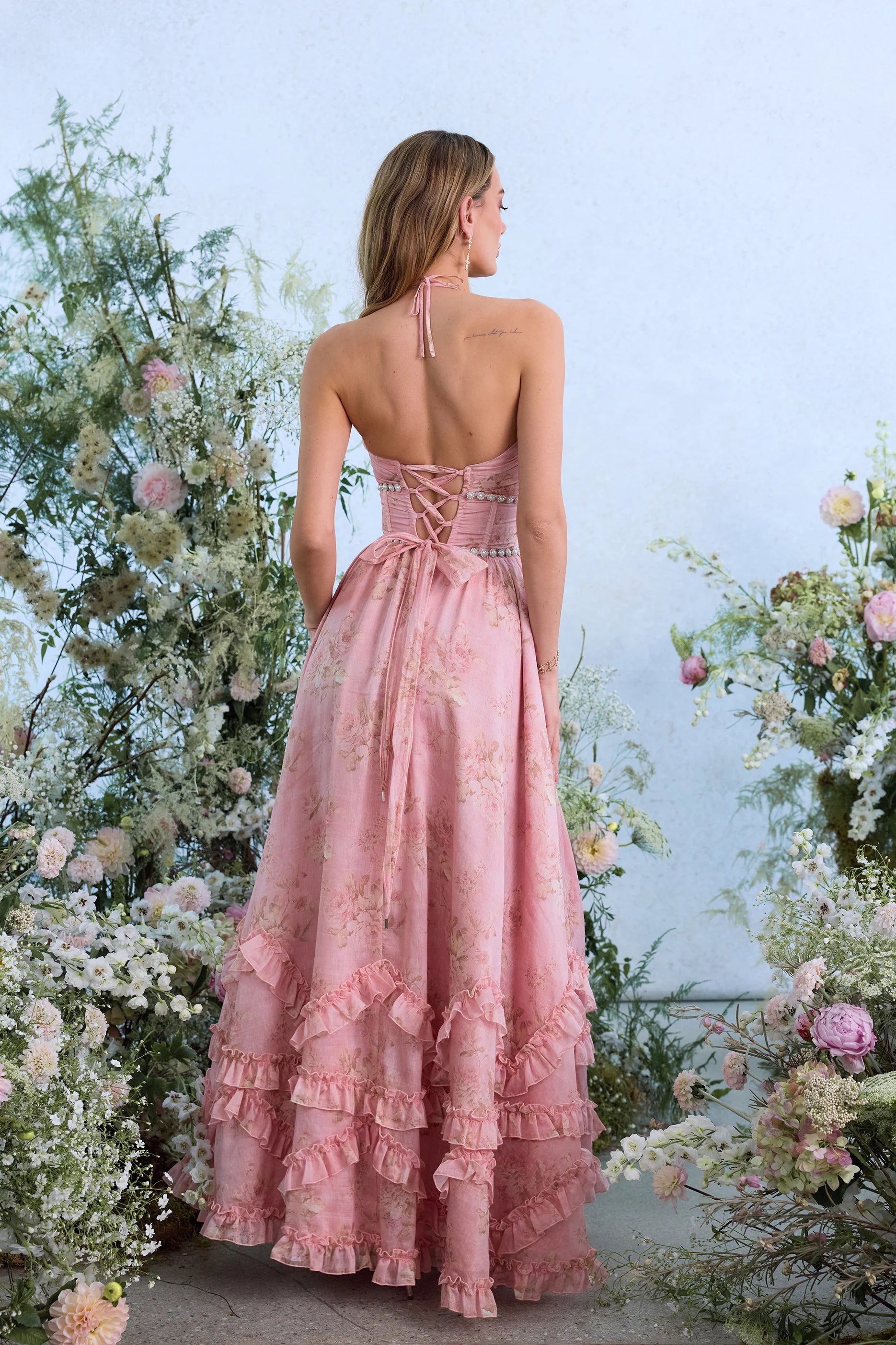 Scarlette™ – Light Pink Tapestry Rose Dress
