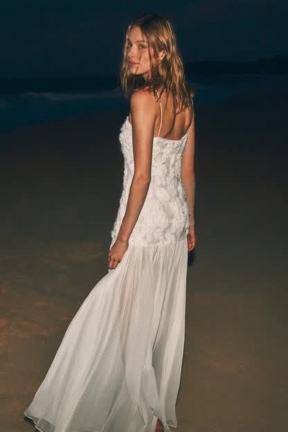 Aurelina™ Petal Whisper Chiffon Gown