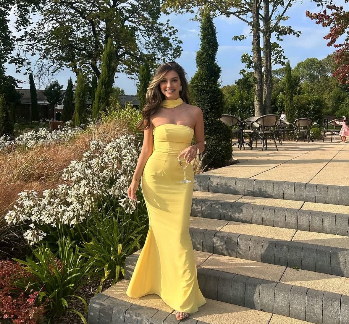 Luna Maxi Dress in Pastel Yellow