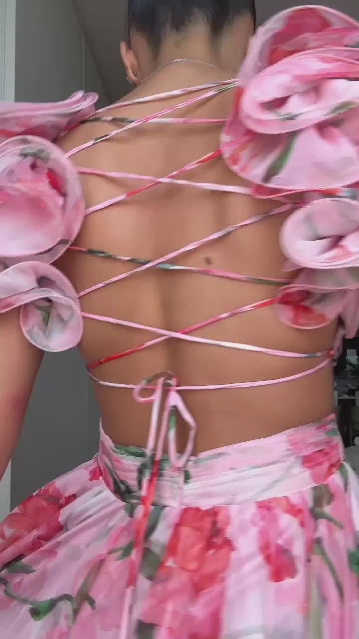 Élégance Fleurie™ – Sexy Floral Dress
