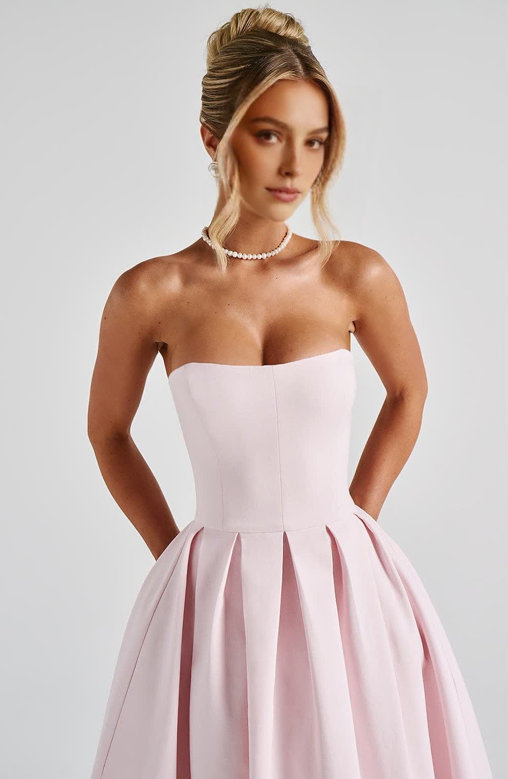 MONETTA™ Midi Dress - Blush