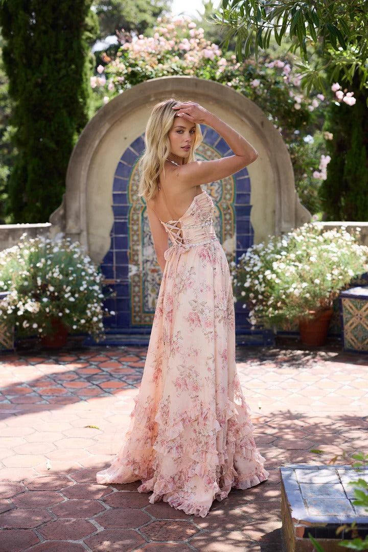 Vivienne™ Dress in Peach Tapestry