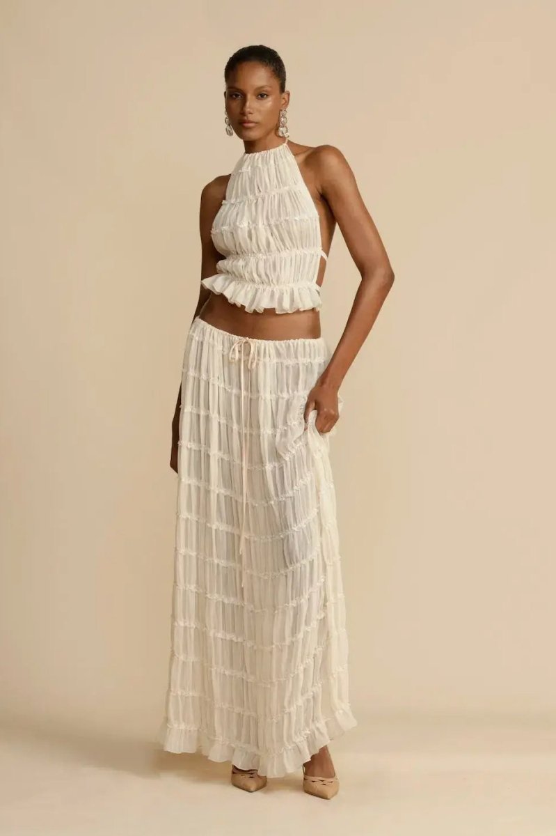 Aloura™ Backless Two-Piece Set - White