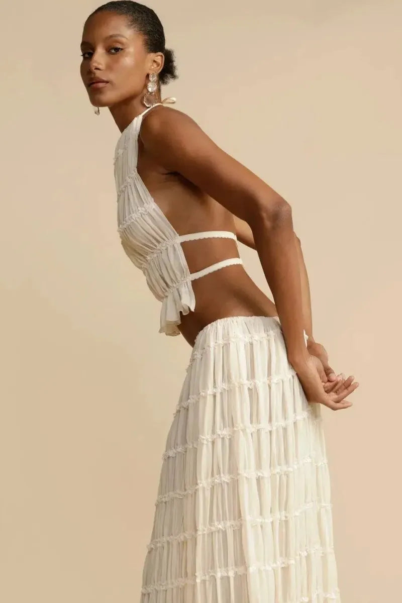 Aloura™ Backless Two-Piece Set - White