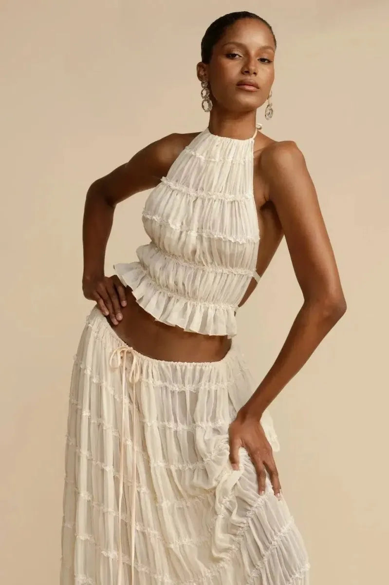 Aloura™ Backless Two-Piece Set - White