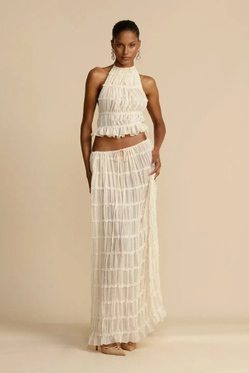 Aloura™ Backless Two-Piece Set - White