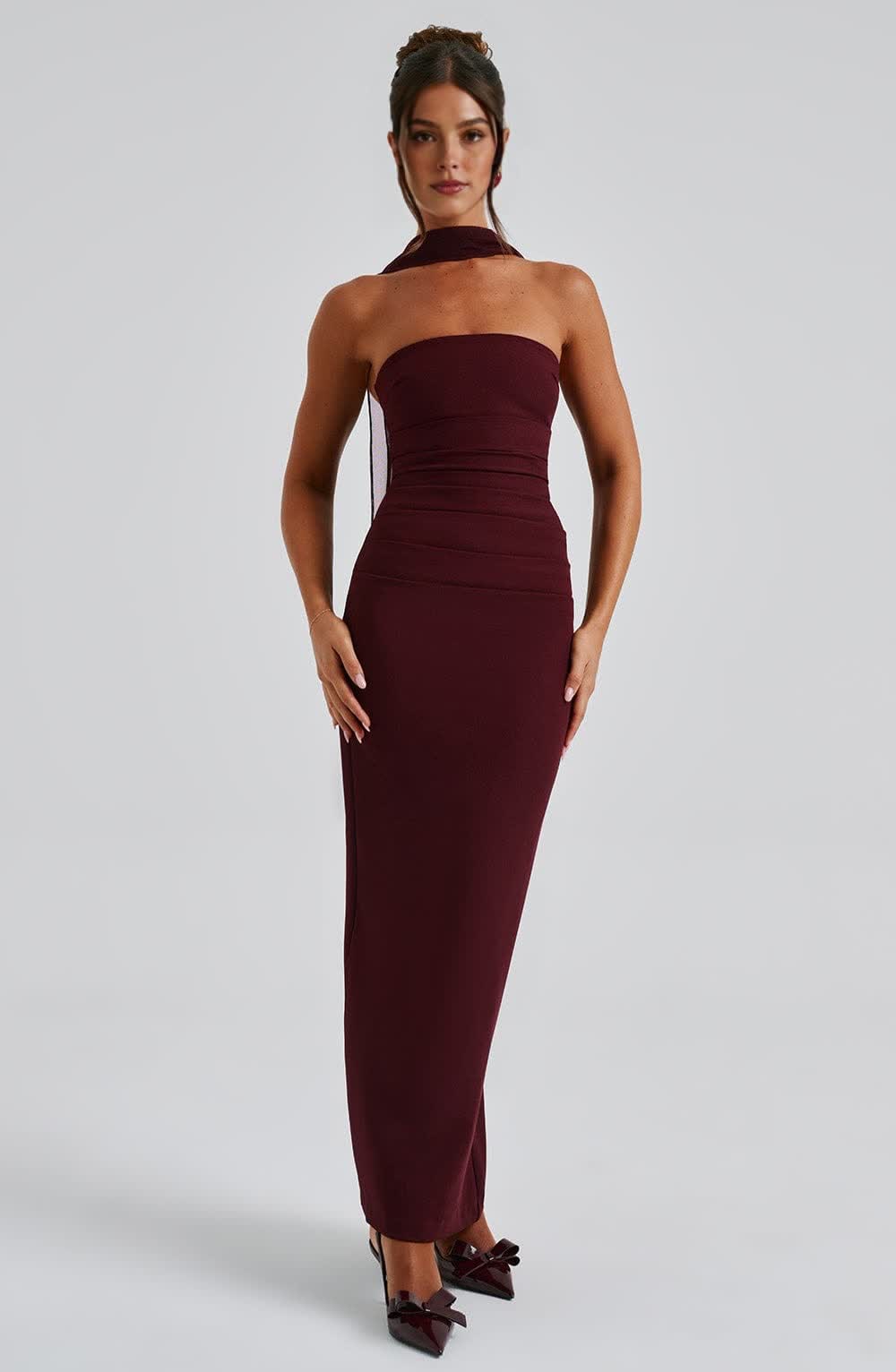 Zerelle™ Maxi Dress - Cherry Lacquer
